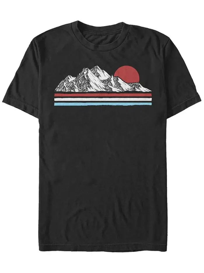 Мужская футболка Snow Peak с коротким рукавом и круглым вырезом Fifth Sun — изображение 1 из 1, черный
