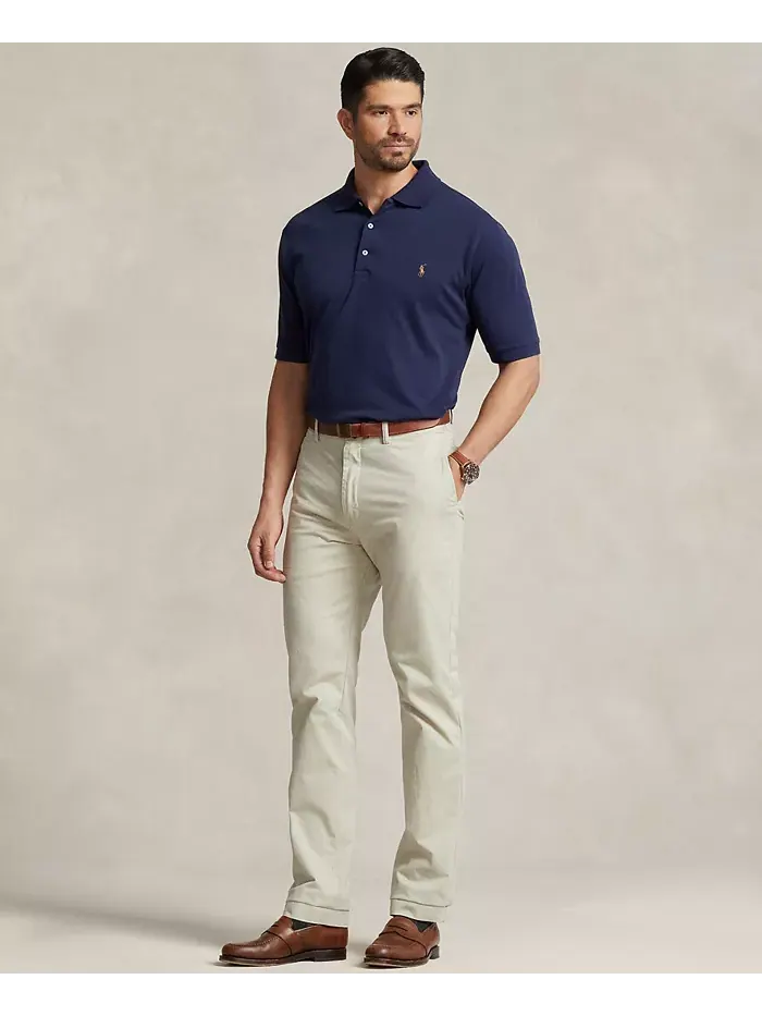 Мужская поло Big & Tall Classic Fit из мягкого хлопка Polo Ralph Lauren — изображение 2 из 5, синий