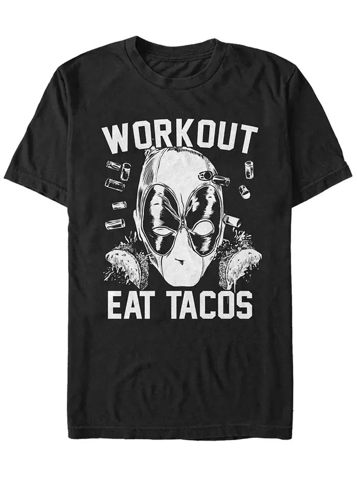 Мужская футболка с коротким рукавом Workout Tacos Fifth Sun — изображение 1 из 1, черный
