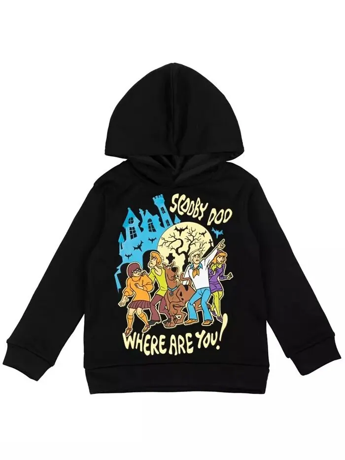 Шегги Велма Little Boys Scooby Doo [Размер Диапазон Описание1] Флисовая толстовка с капюшоном — черный