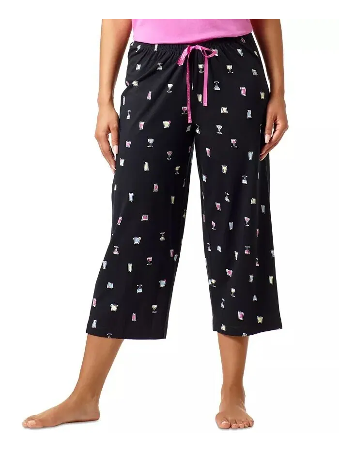 Женские пижамные брюки-капри Sleepwell Printed Knit, изготовленные с использованием технологии