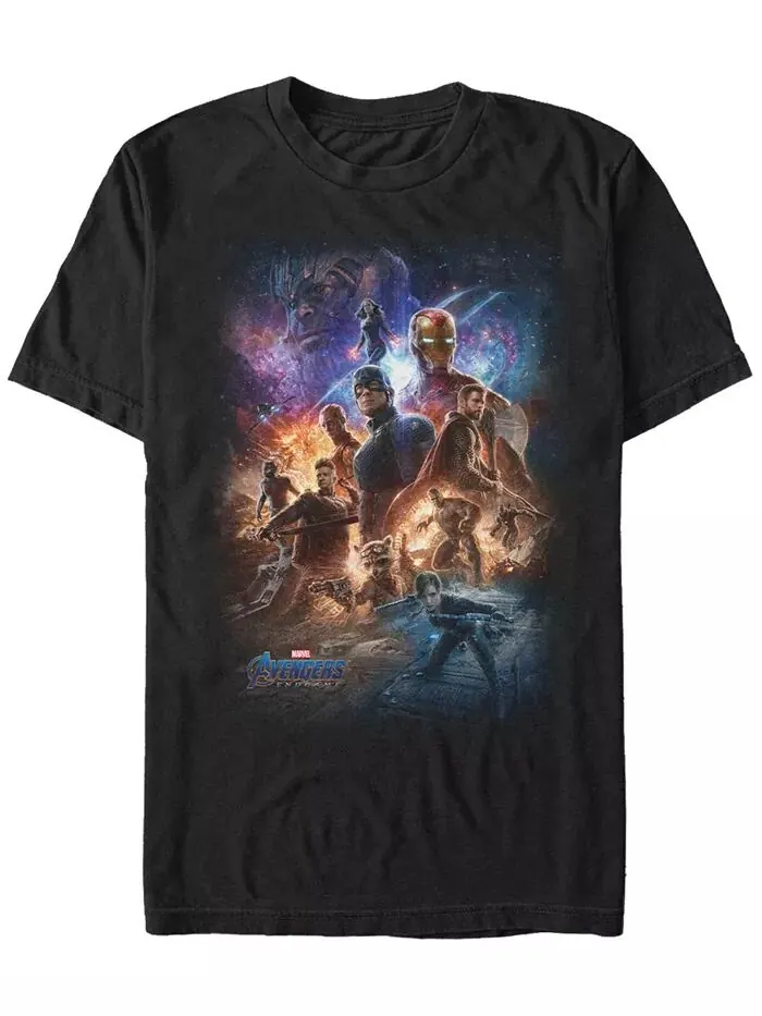 Футболка с коротким рукавом для мужчин Marvel Avengers Endgame Galaxy Group Shot Poster Fifth Sun — изображение 1 из 1