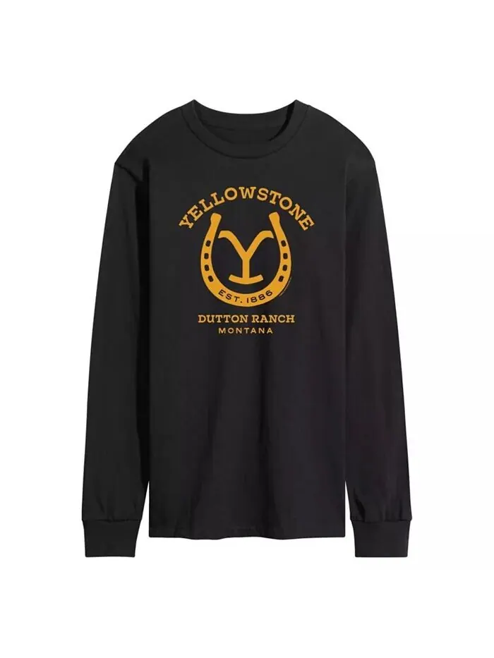 Мужская футболка с длинным рукавом Yellowstone Horseshoe AIRWAVES — изображение 1 из 2, черный