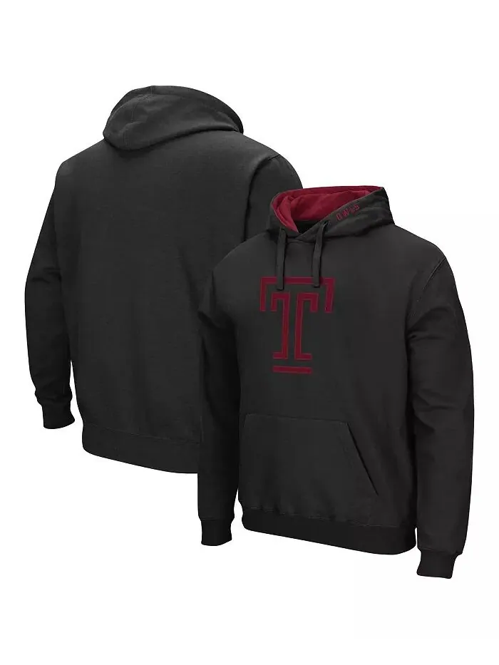 Мужская толстовка с капюшоном Temple Owls Arch and Logo Colosseum — изображение 1 из 3, черный