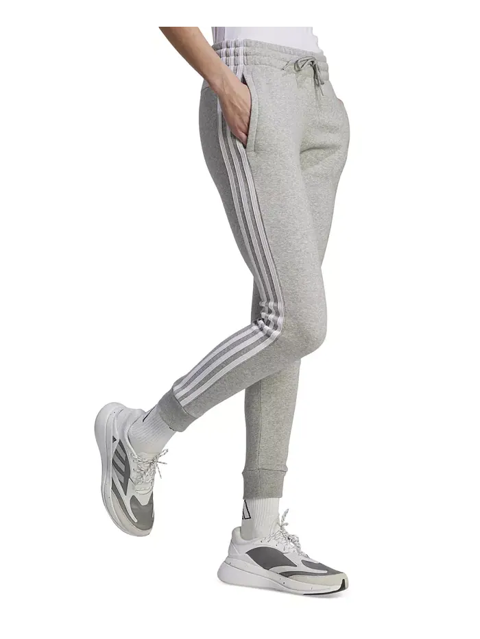 Женские джоггеры из флисового хлопка с 3 полосками adidas — изображение 7 из 7, черный/белый