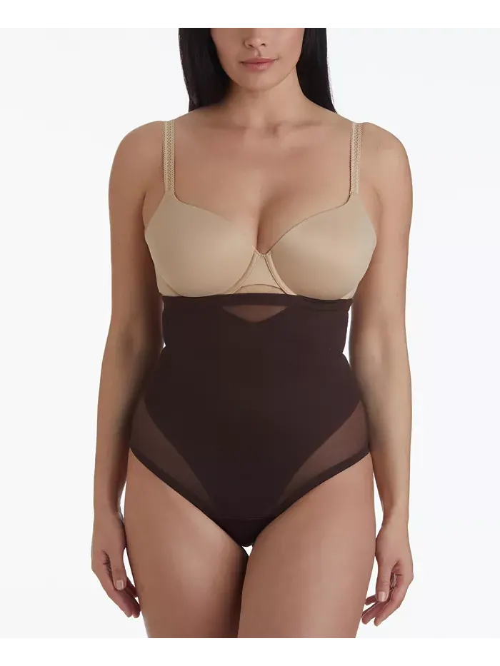 Женские сексуальные ультраплотные высокие трусы-стринги 2778 Miraclesuit — коричневый