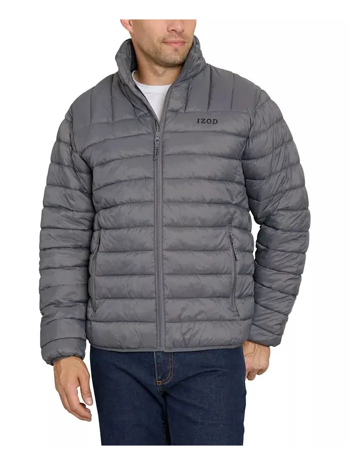 Мужская стеганая куртка IZOD — серый