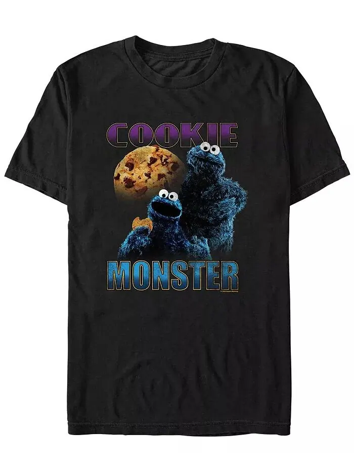 Мужская футболка с коротким рукавом Sesame Street Cookie Highlight Fifth Sun — изображение 1 из 1, черный