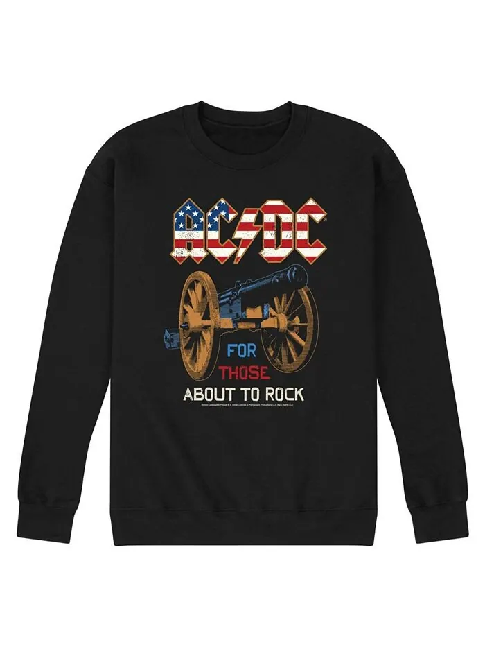 Мужская флисовая футболка ACDC About to Rock AIRWAVES — изображение 1 из 2, черный