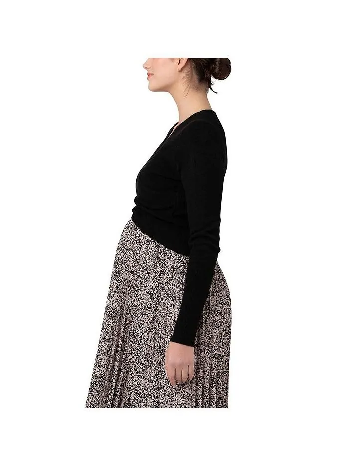 Вязаный топ для кормления грудью Willa Cross Front — изображение 2 из 3, черный