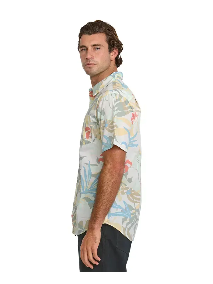 Мужская классическая рубашка с коротким рукавом Blueweed Quiksilver — изображение 8 из 10, черный