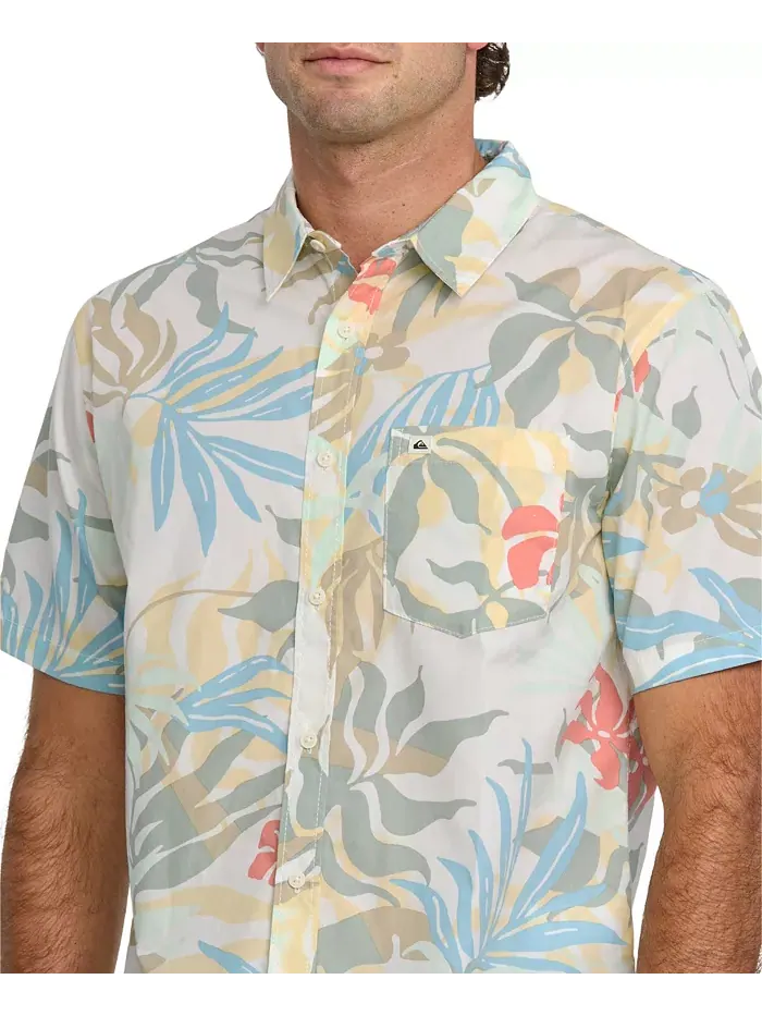 Мужская классическая рубашка с коротким рукавом Blueweed Quiksilver — изображение 9 из 10, черный