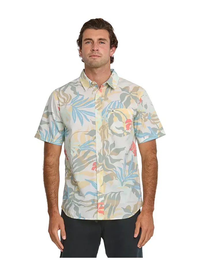 Мужская классическая рубашка с коротким рукавом Blueweed Quiksilver — изображение 1 из 7, белый