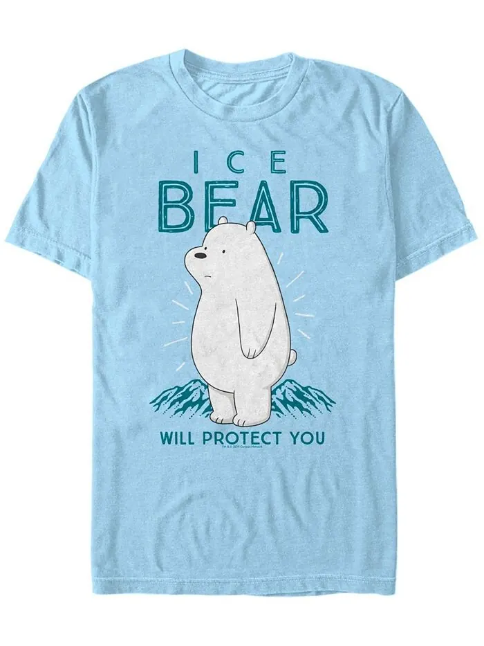 Мужская футболка с коротким рукавом We Bare Bears Ice Bear Will Protect You Fifth Sun — изображение 1 из 1, синий