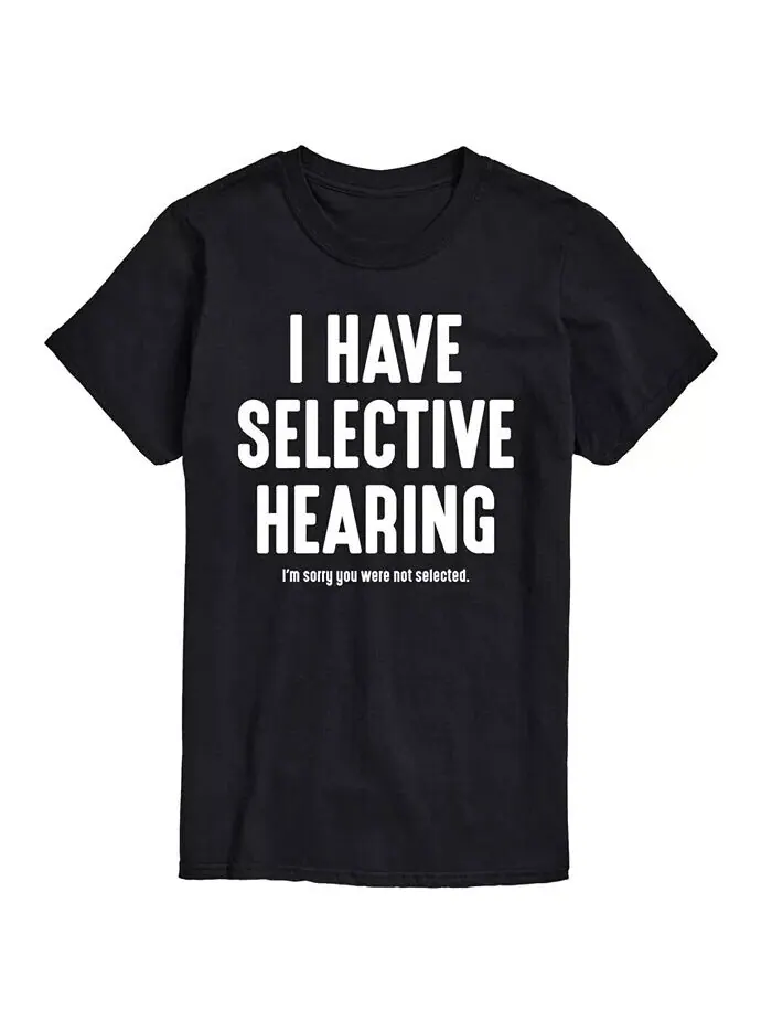 Мужская футболка с короткими рукавами Hybrid Apparel Selective Hearing AIRWAVES — изображение 1 из 9, черный