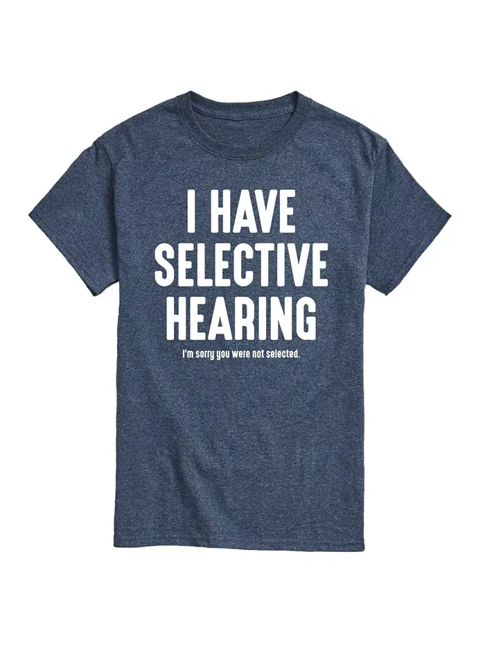 Футболка мужская с коротким рукавом Hybrid Apparel Selective Hearing AIRWAVES — изображение 1 из 9, синий
