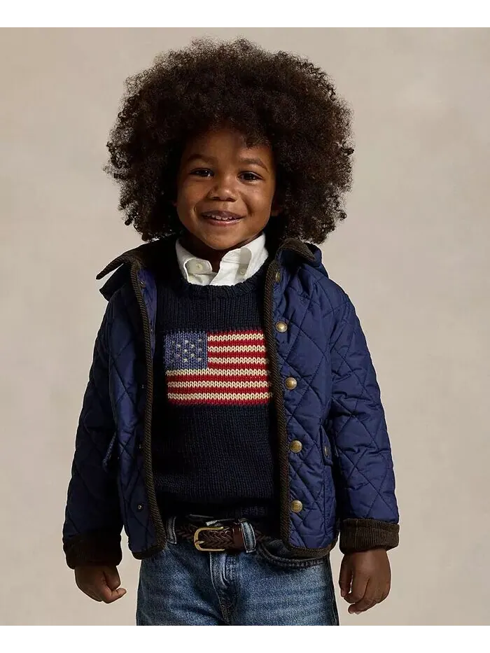 Куртка Barn с капюшоном для малышей и маленьких мальчиков Polo Ralph Lauren — изображение 1 из 6, черный