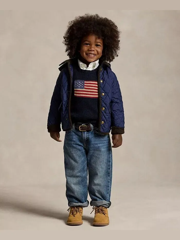 Куртка Barn с капюшоном для малышей и маленьких мальчиков Polo Ralph Lauren — изображение 2 из 6, темно-синий