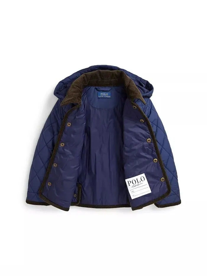 Куртка Barn с капюшоном для малышей и маленьких мальчиков Polo Ralph Lauren — изображение 4 из 6, темно-синий