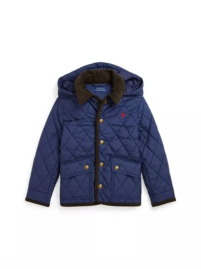 Куртка Barn с капюшоном для малышей и маленьких мальчиков Polo Ralph Lauren — изображение 6 из 6, темно-синий