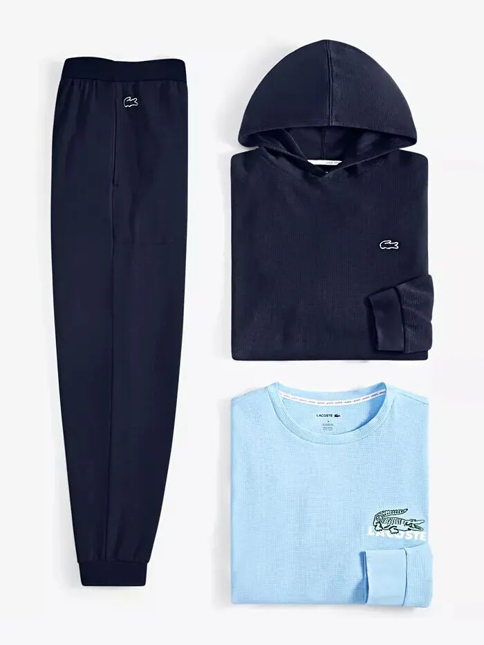 Комплект одежды Lacoste, мужской, термобелье для сна — изображение 2 из 3, черный