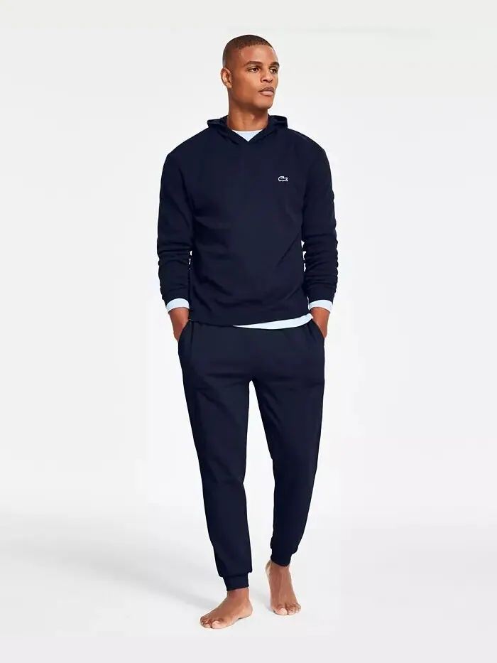 Комплект трикотажа Lacoste, мужской пижама — изображение 1 из 3, темно-синий