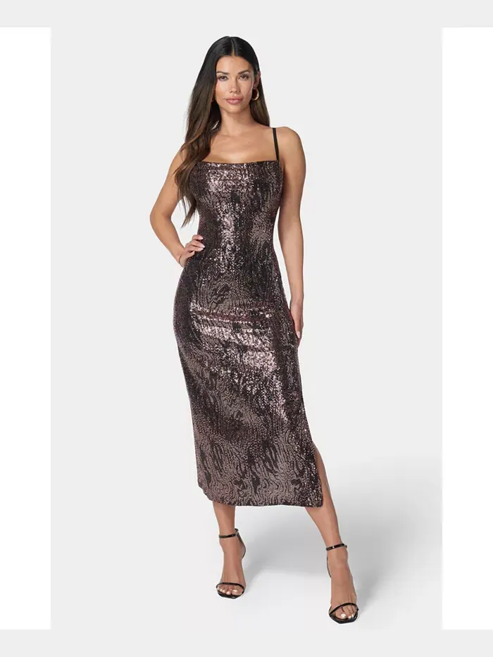 Женское платье SPAGHETTI GOWN длинное облегающее макси Bebe
