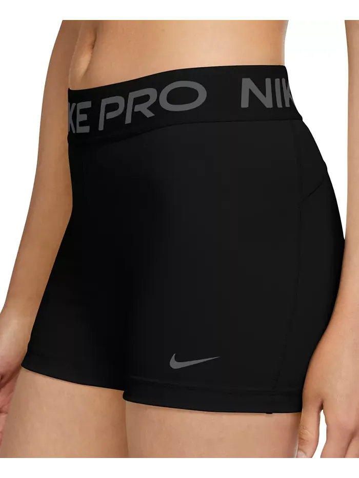 Женские шорты Pro длиной 3" Nike — изображение 3 из 4, черный/серый