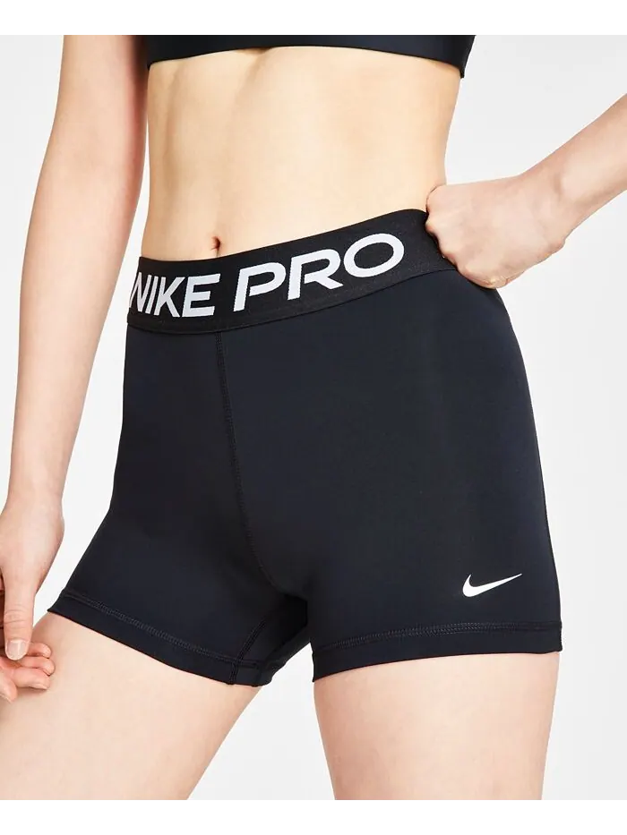 Профессиональные женские шорты шириной 3 дюйма Nike — изображение 3 из 3, черный/белый