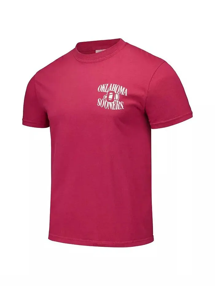Мужская и женская футболка Oklahoma Sooners Hyper Local Top Daug Slam Dunk Image One — изображение 2 из 3, красный