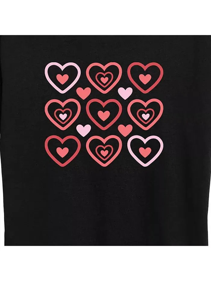 Футболка Air Waves Trendy Plus Size с принтом ко Дню святого Валентина Hybrid Apparel — изображение 3 из 3, черный