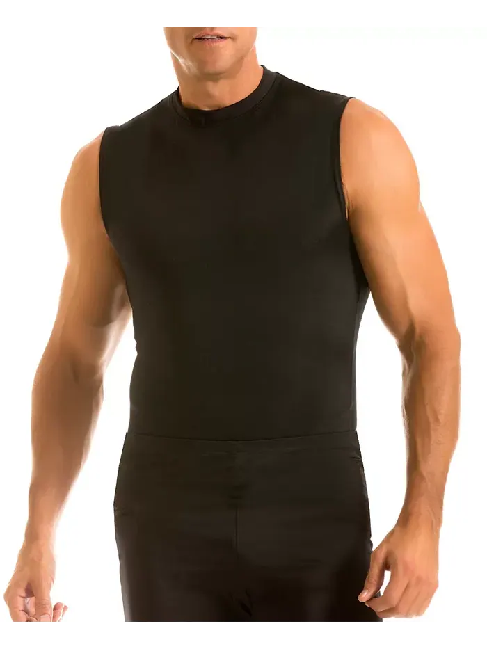 Мужская футболка-поло без рукавов с высоким воротом Activewear Hi-Neck Sleeveless Crewneck Instaslim