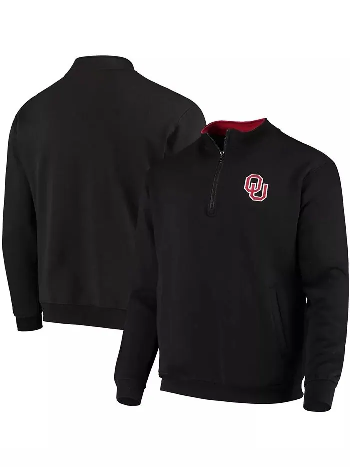 Мужская толстовка Oklahoma Sooners Tortugas Logo с застежкой-молнией на четверть Colosseum — изображение 1 из 6, черный