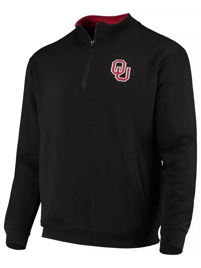 Мужская толстовка Oklahoma Sooners Tortugas Logo с застежкой-молнией на четверть Colosseum — изображение 2 из 6, черный