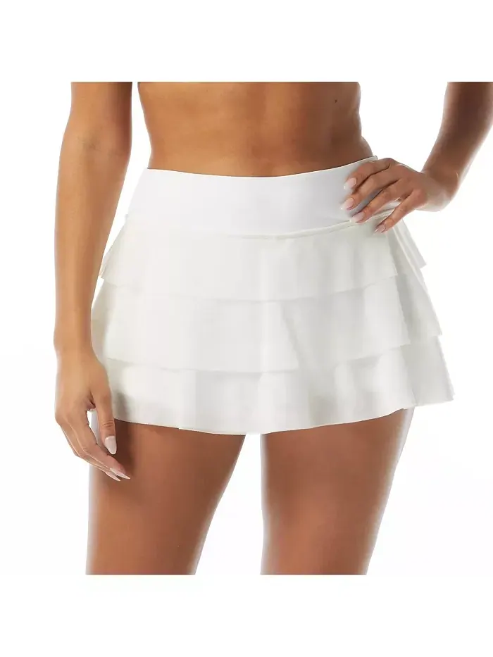 Женская пляжная юбка-шорты для плавания Beach House Swim Cadence Pull On Swim Skort Beach House — белый
