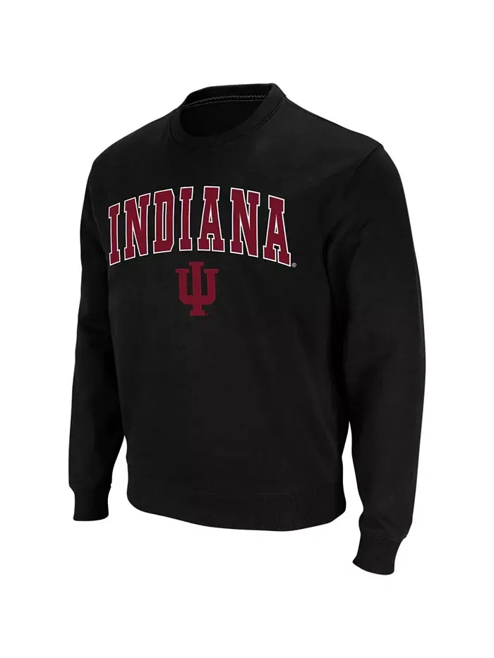 Мужской свитшот с круглым вырезом Indiana Hoosiers с арочным логотипом Colosseum — изображение 5 из 7, серый