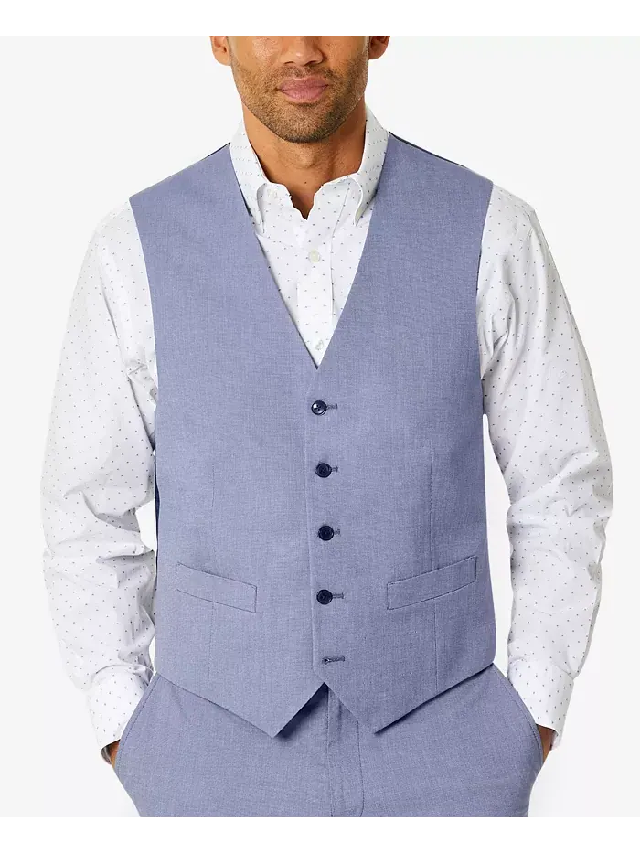 Мужской жилет Modern-Fit TH Flex Stretch Chambray в составе костюма Tommy Hilfiger
