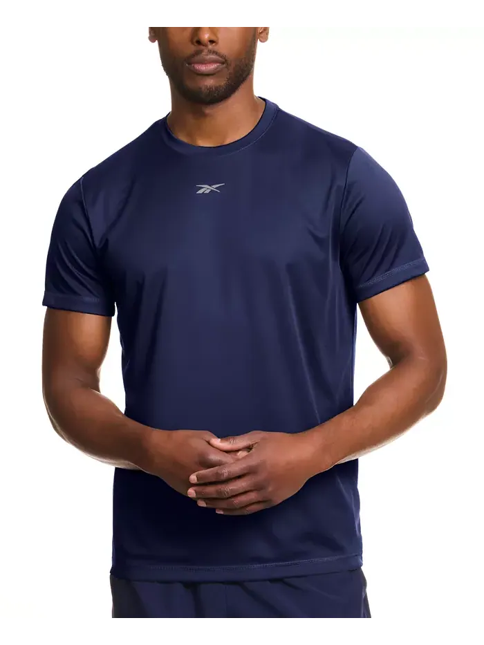 Мужская футболка Tech Regular Fit с логотипом Reebok — изображение 1 из 3, темно-синий