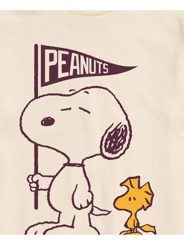 Мужская футболка с коротким рукавом Snoopy Peanuts Sports Airwaves — изображение 2 из 3, бежевый/бежевый