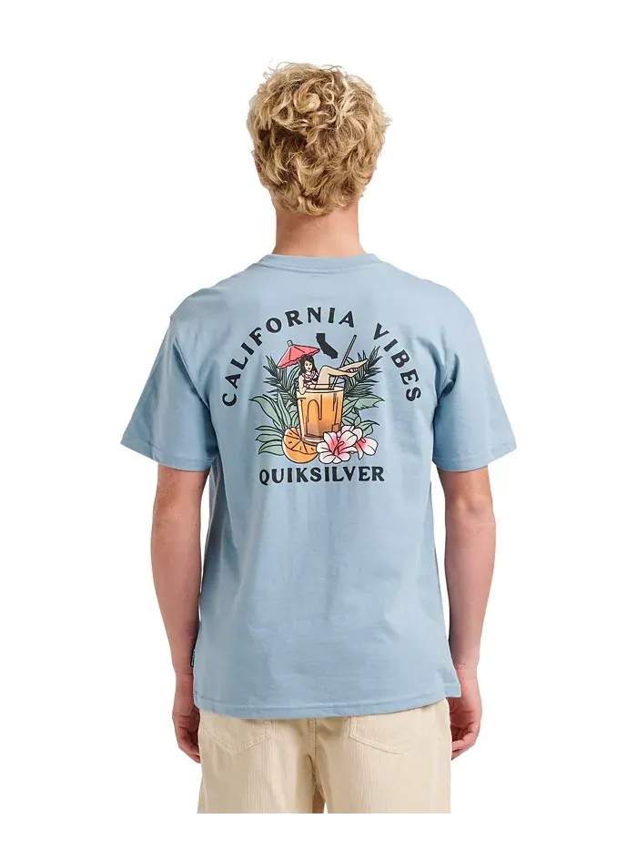 Мужская футболка California Vibes Quiksilver — изображение 1 из 2, синий