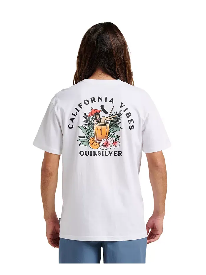 Мужская футболка California Vibes Quiksilver — изображение 2 из 3, белый