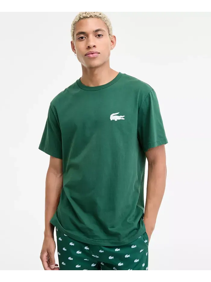 Футболка Lacoste, мужская, для сна и отдыха — изображение 1 из 8, зеленый