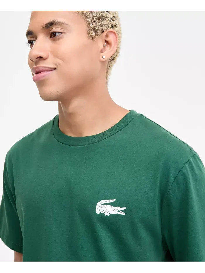 Футболка Lacoste, мужская, для сна и отдыха — изображение 3 из 8, зеленый