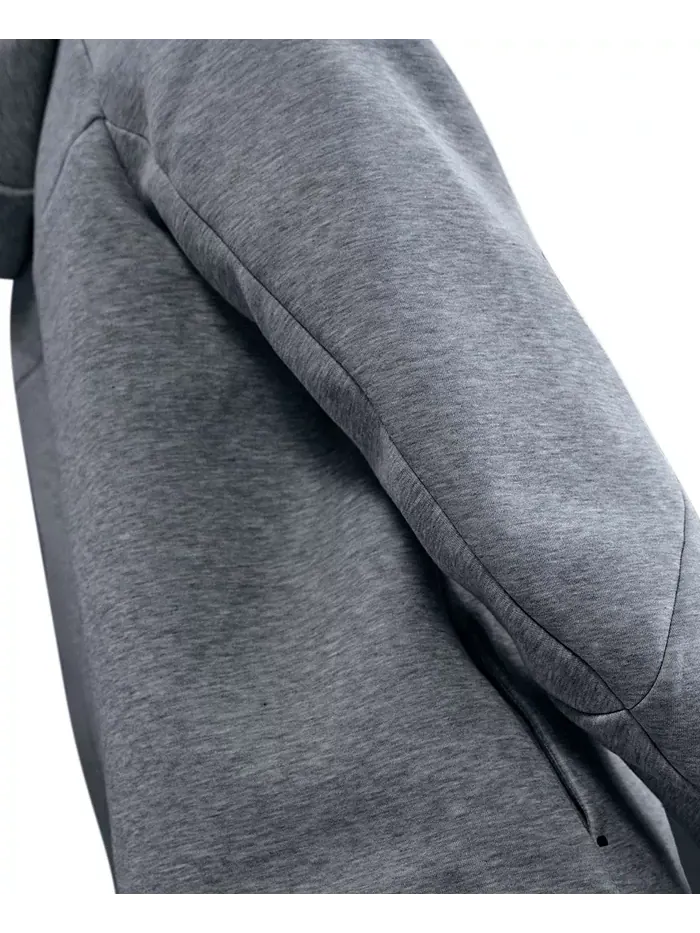 Мужская худи Tech Fleece Full-Zip Windrunner с логотипом Nike — изображение 3 из 4, серый