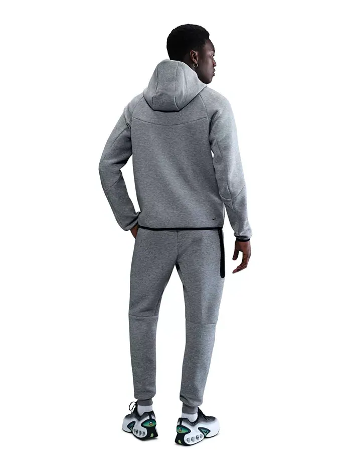 Мужская худи Tech Fleece Full-Zip Windrunner с логотипом Nike — изображение 4 из 4, серый