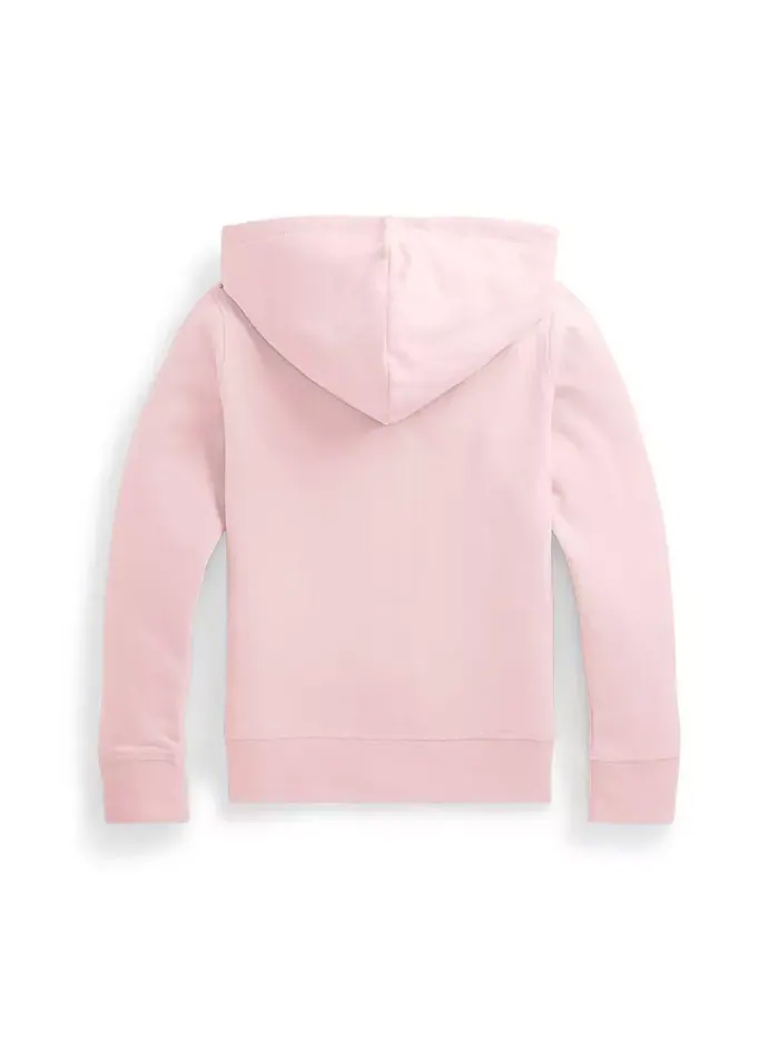 Детская флисовая худи с молнией для девочек 7-16 лет Polo Ralph Lauren — изображение 2 из 3, розовый
