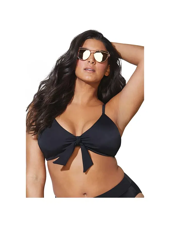 Женский бикини-топ Mentor с завязками спереди Swimsuits for All
