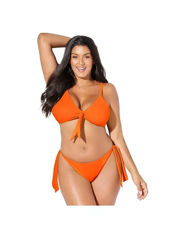 Женский бикини-топ Mentor с завязками спереди Swimsuits for All