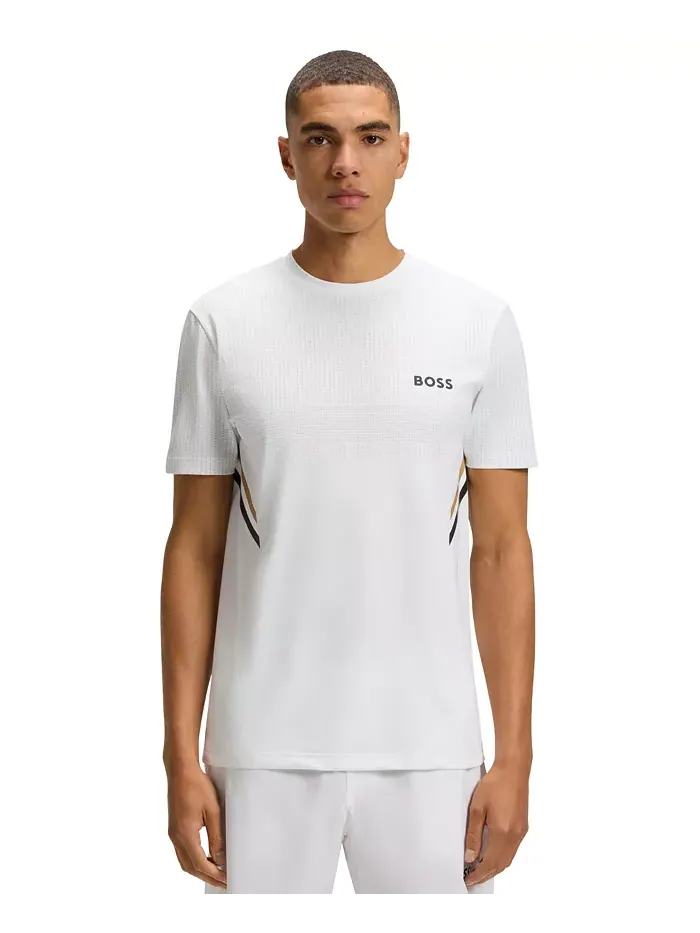Мужская футболка Active Moisture Management Slim-Fit Hugo Boss — изображение 1 из 4, белый