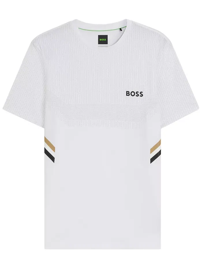 Мужская футболка Active Moisture Management Slim-Fit Hugo Boss — изображение 2 из 4, белый